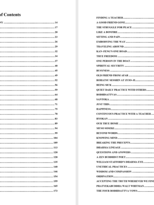 Table of Contents